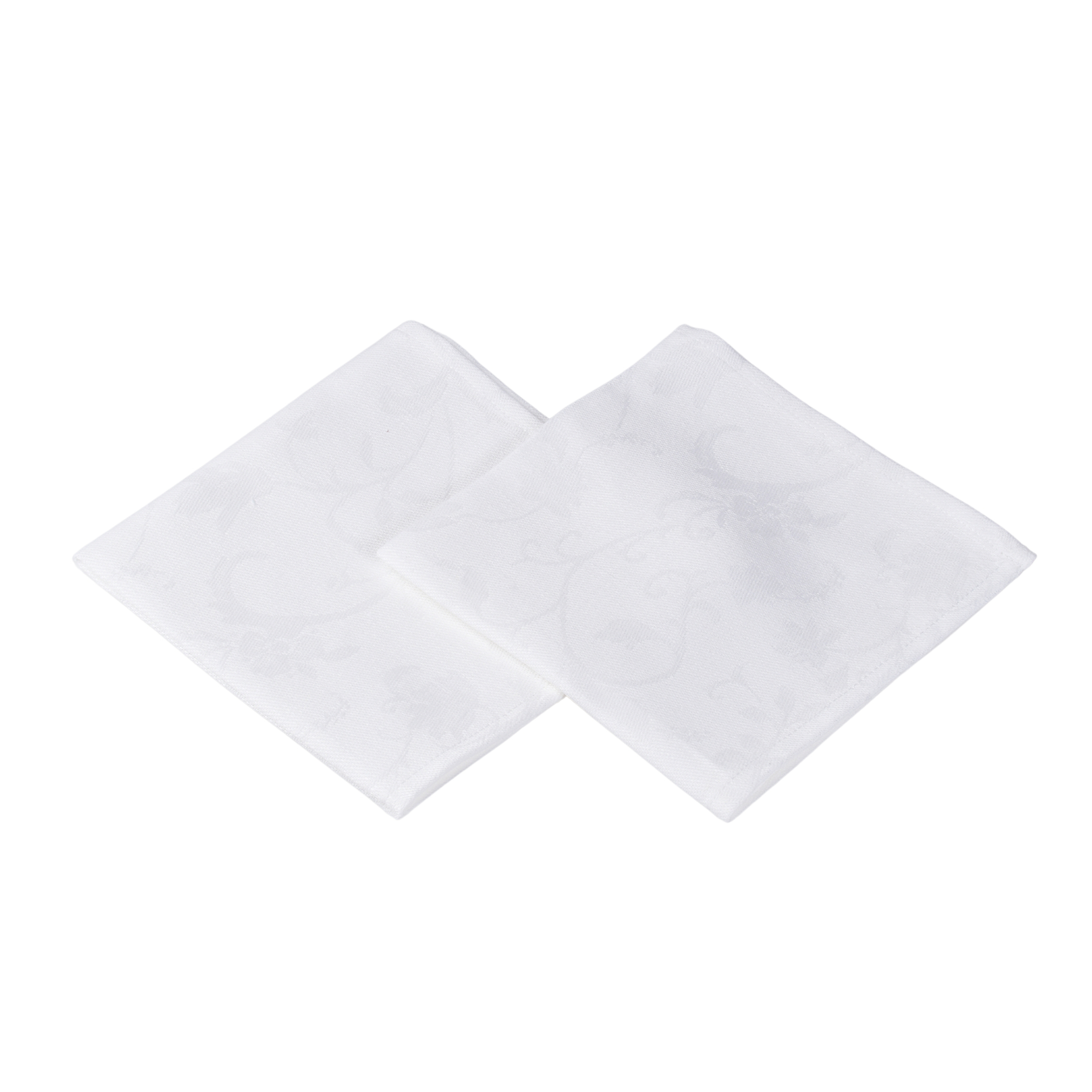 White jacquard napkin set Bindweed, 34X34 cm, 6 pcs.