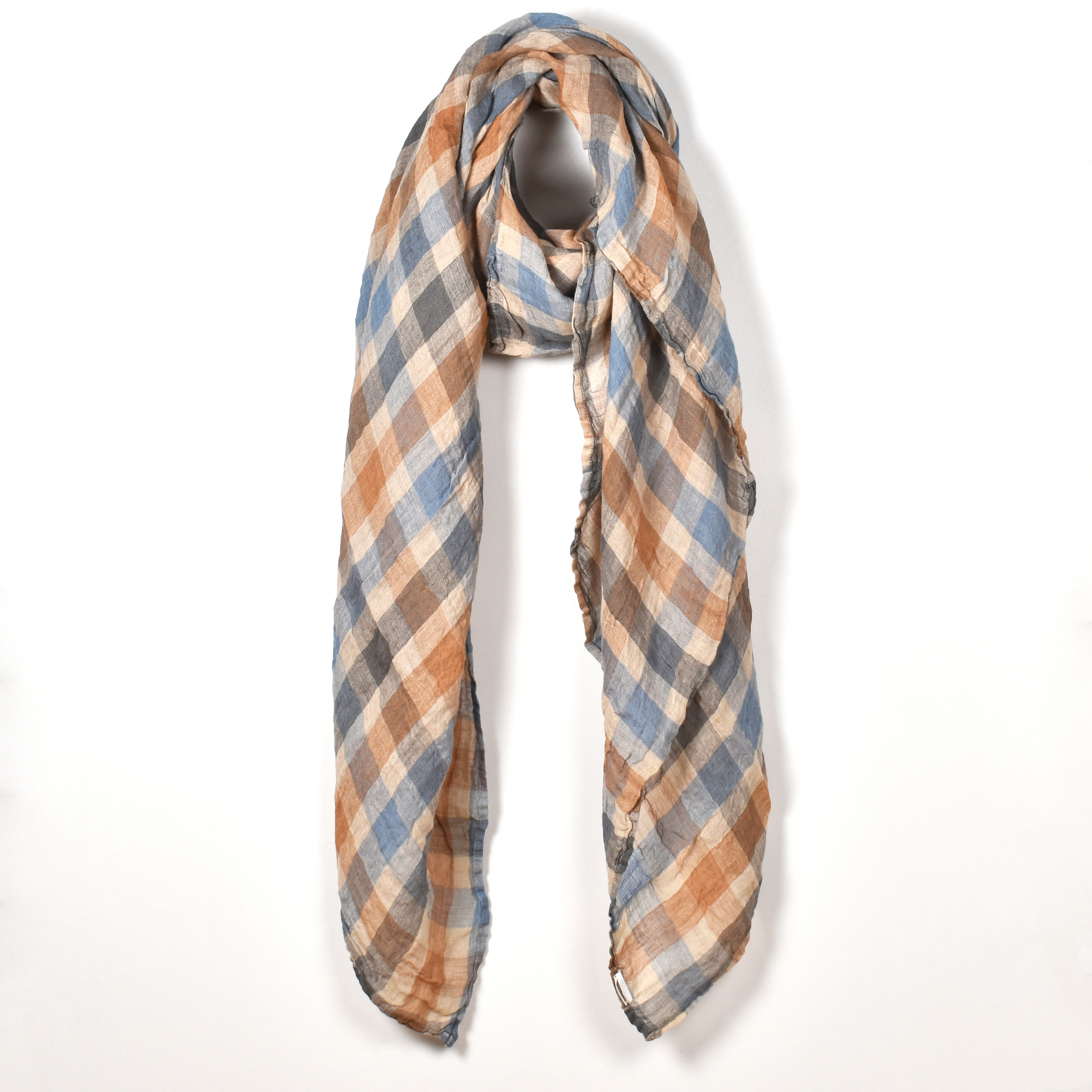 Linen checkered wrap