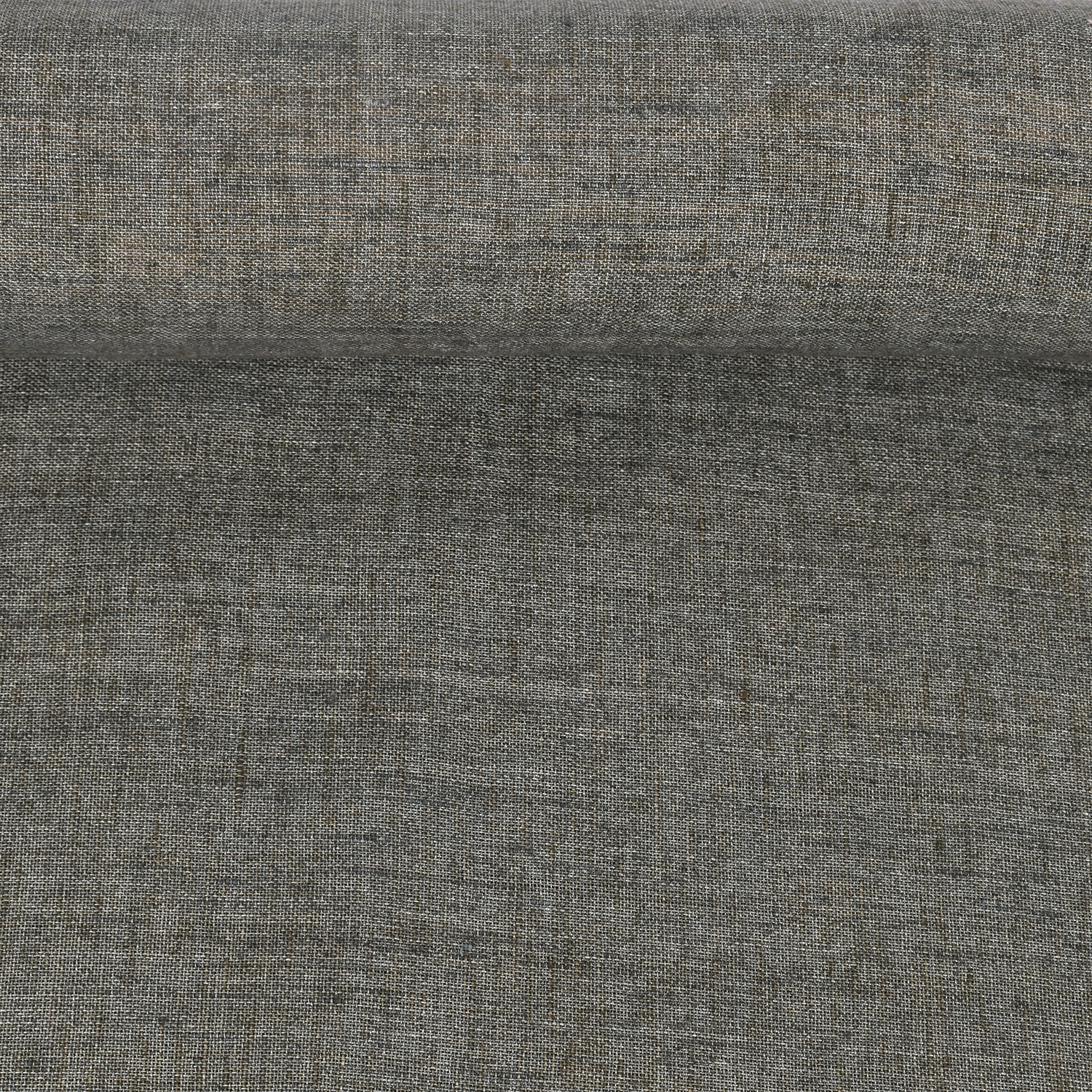 Washed melange gray color linen fabric, 151 g/m²