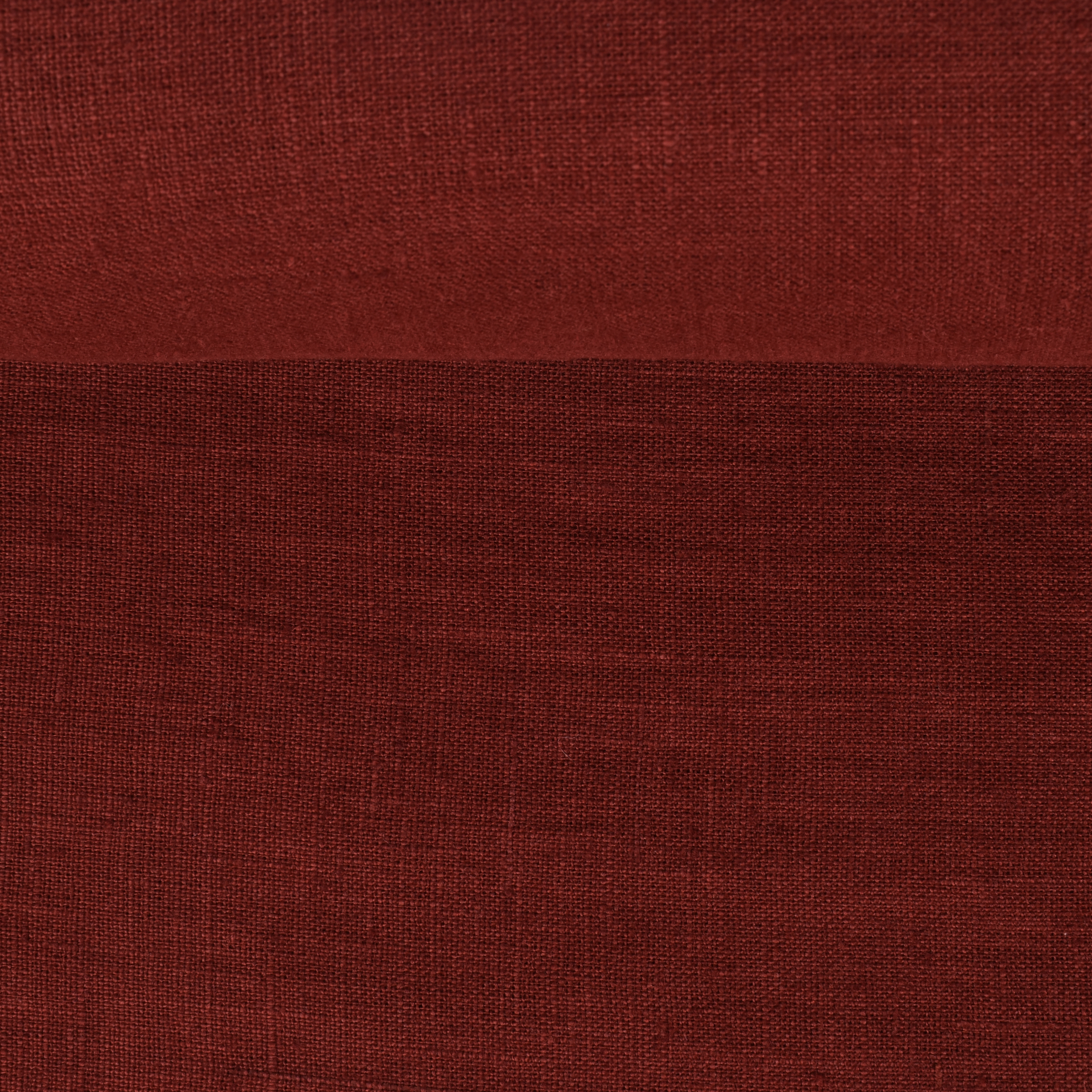 Washed wine red color linen fabric, 205 g/m²