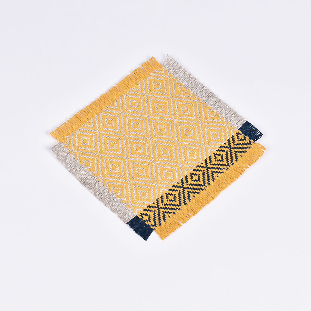 WATER-PRO coaster in yellow color, 12x12 cm