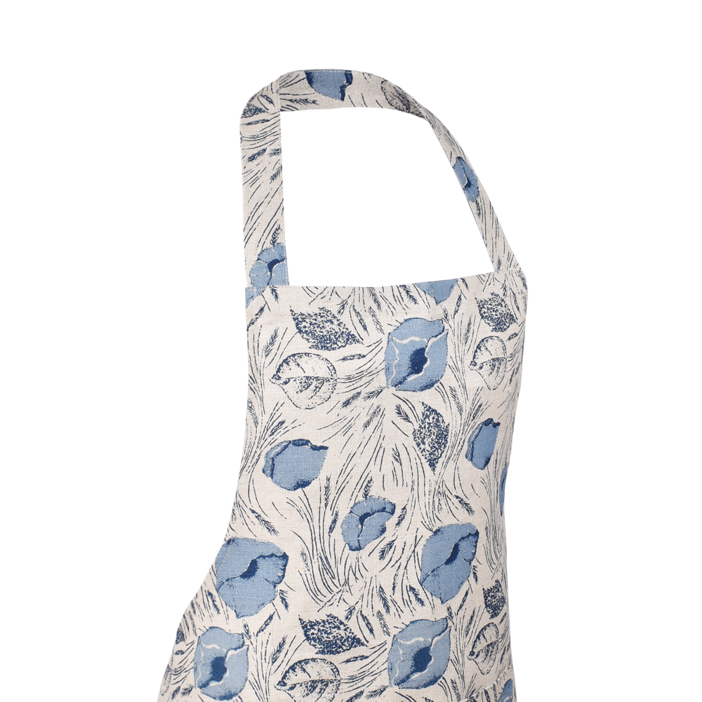 Apron Blue poppies