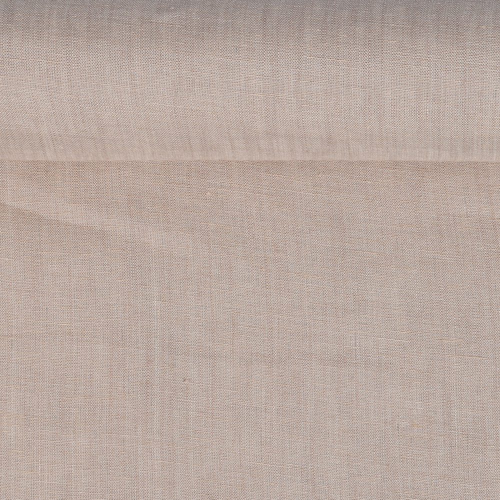 Washed melange linen fabric in sand color, 130 g/m²