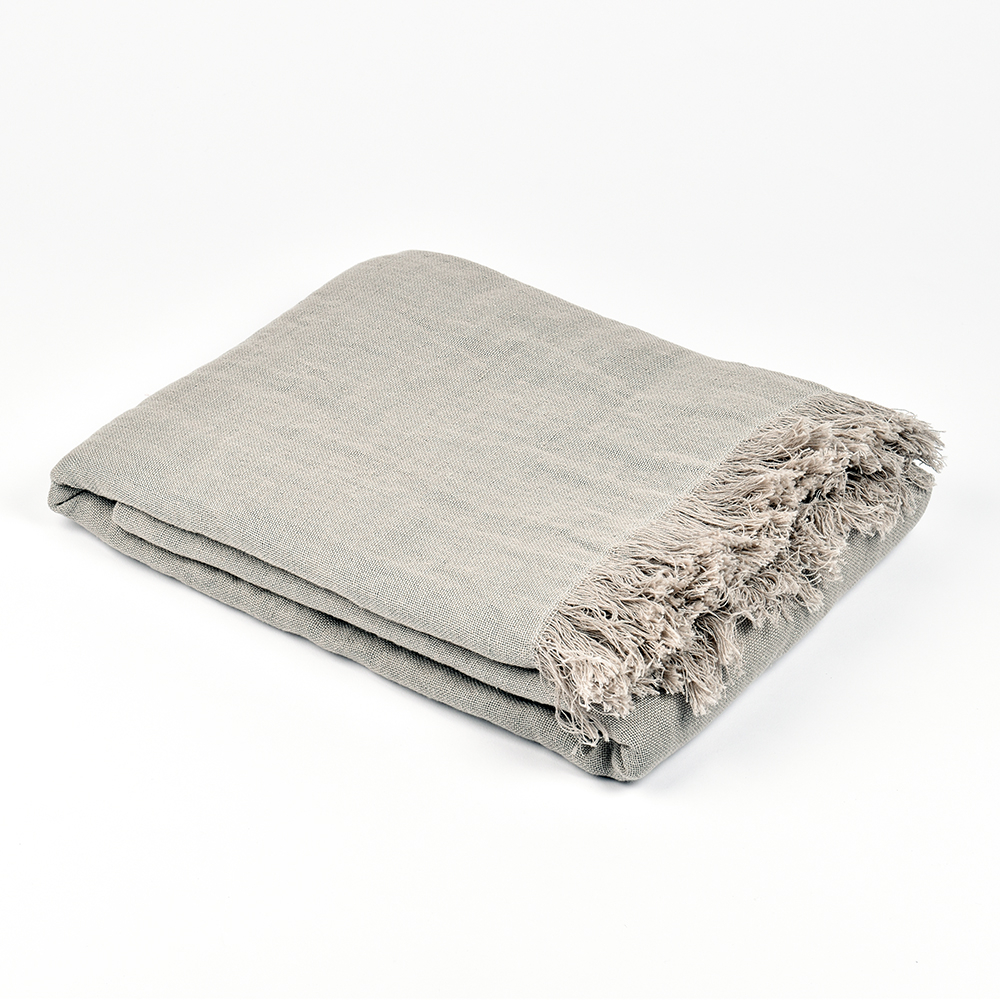 Natural color double sided blanket, 136x180cm.