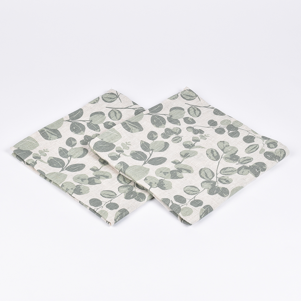 Linen napkins set Eucalyptus, 43x43 cm, 4 pcs.