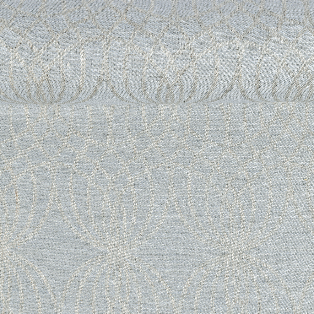 Jacquard linen fabric in greyish blue colour, 220 g/m²