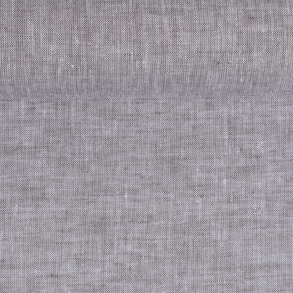 Washed linen melange fabric in grey and whitish colours, 205 g/m²