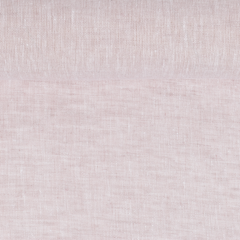 Washed linen melange fabric in ash rose and whitish colours, 205 g/m²