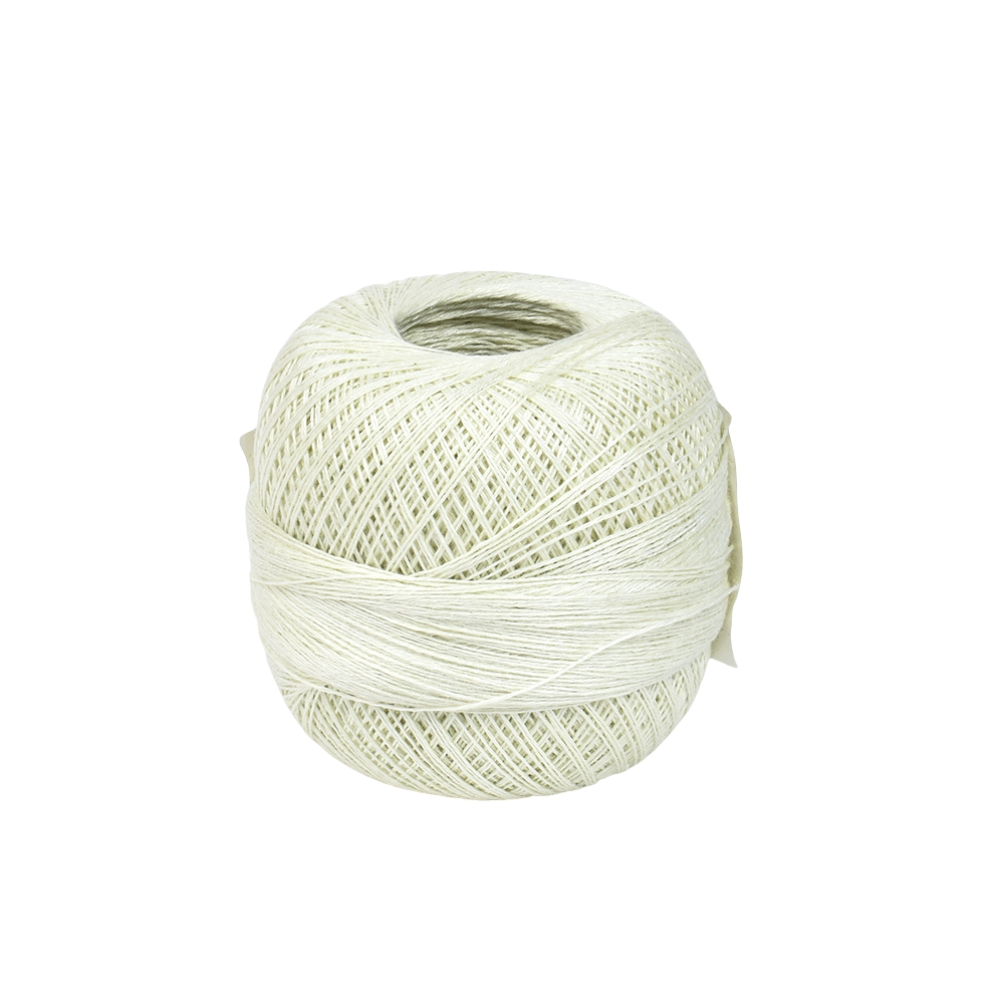 Light green colour linen yarn D56x3 tex C, 100 g