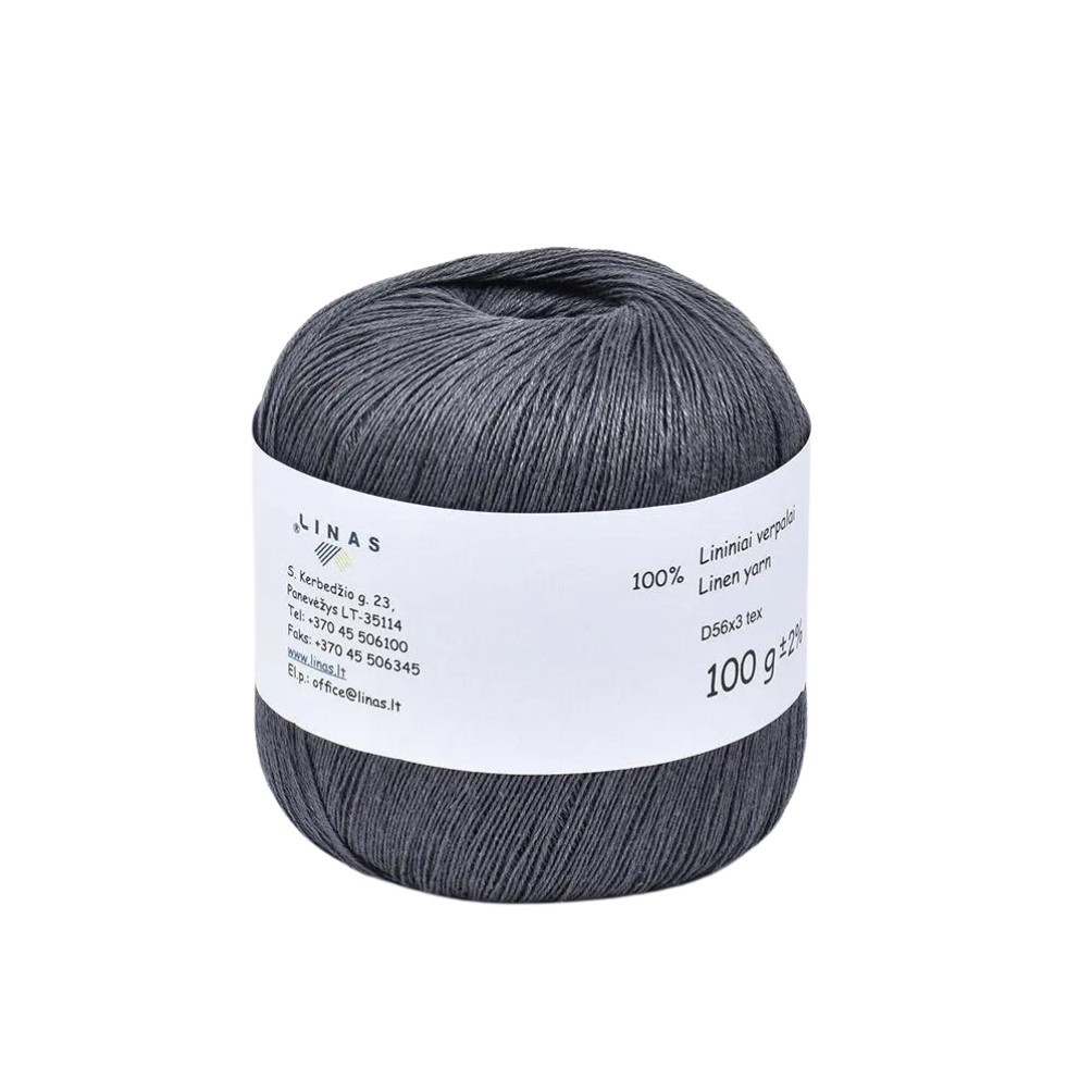 Bluish grey colour linen yarn D56x3 tex X, 100 g