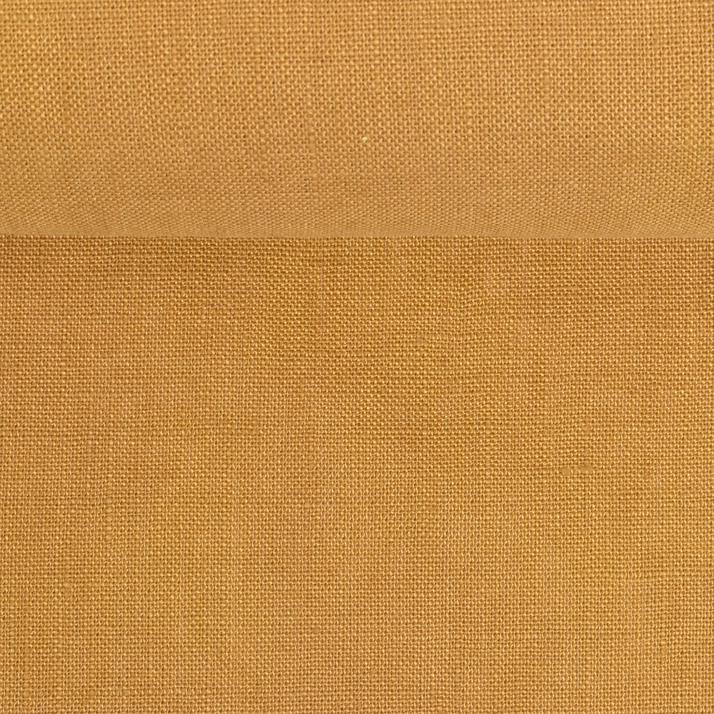 Washed linen fabric in light brown colour, 205 g/m²