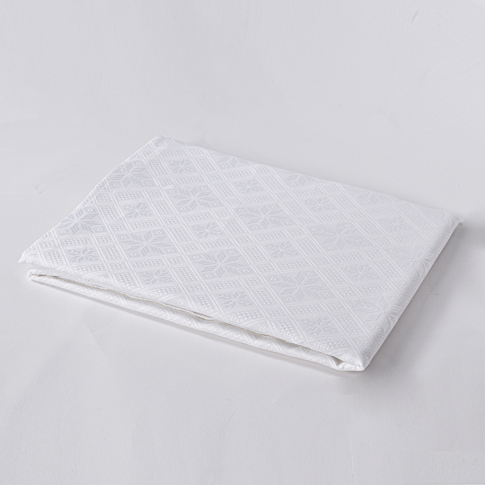 White jacquard tablecloth Rhombus, two sizes