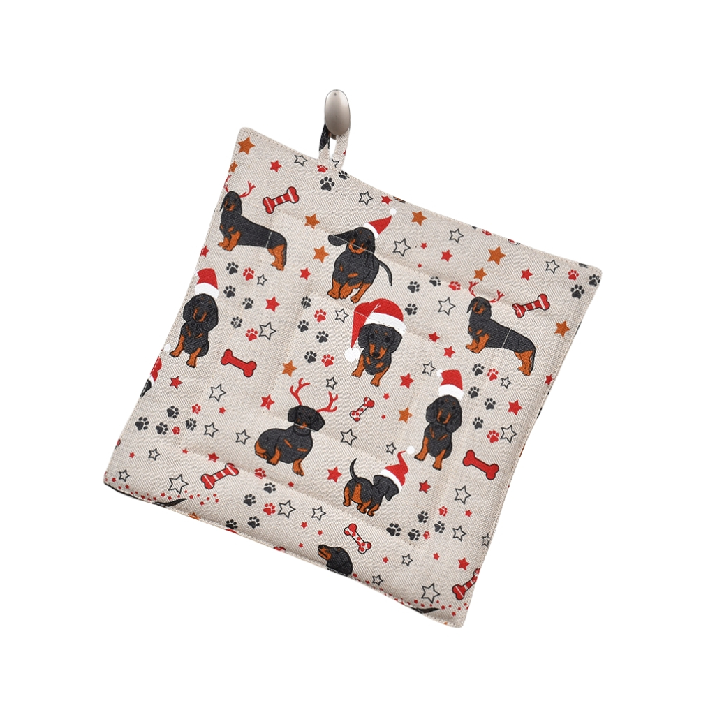 Pot holder Christmas Dachshund