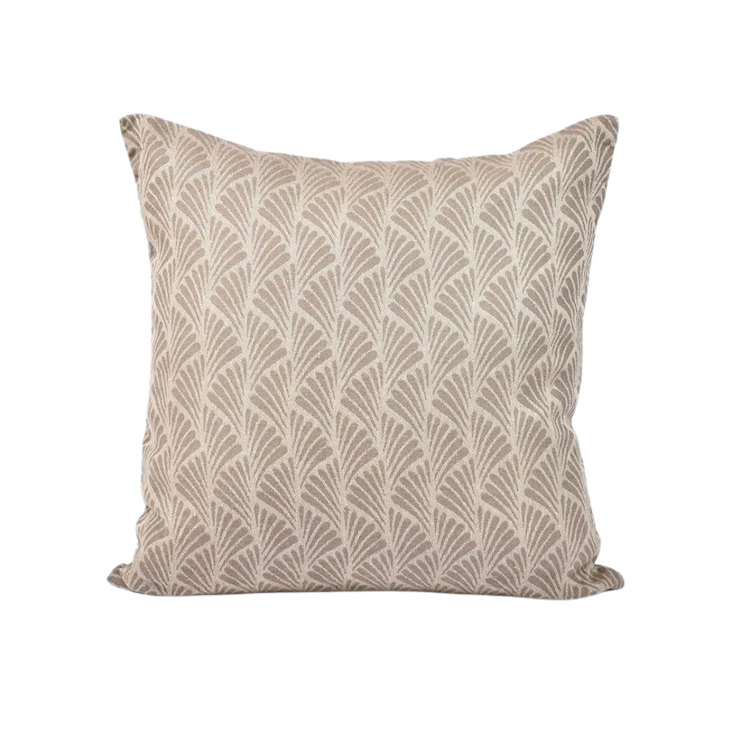 Sand colour patterned cushion cover with zipper REVIVAL, 44x44 cm