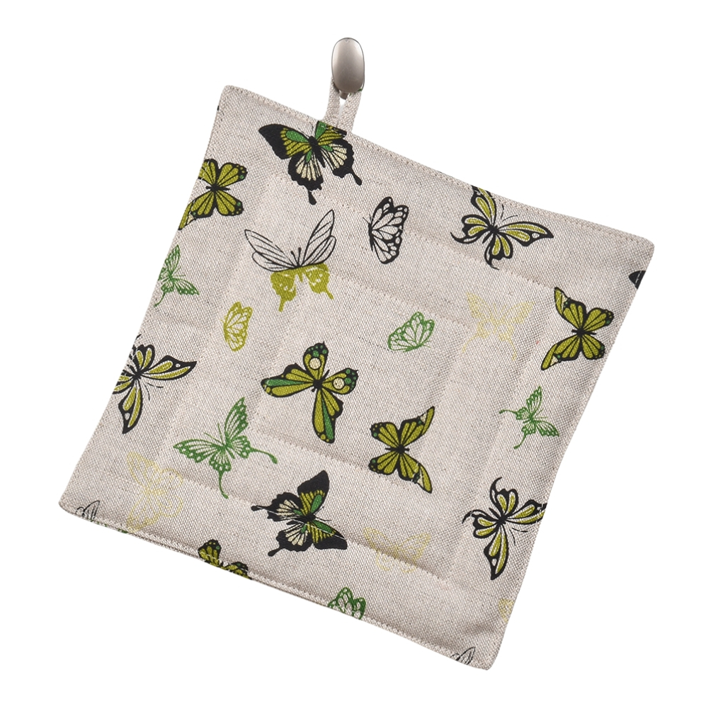 Pot holder Green butterflies