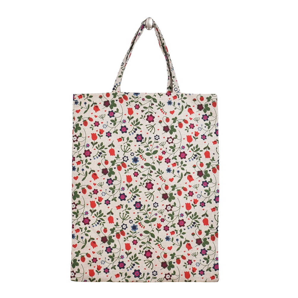 Linen shopping bag Little strawberries