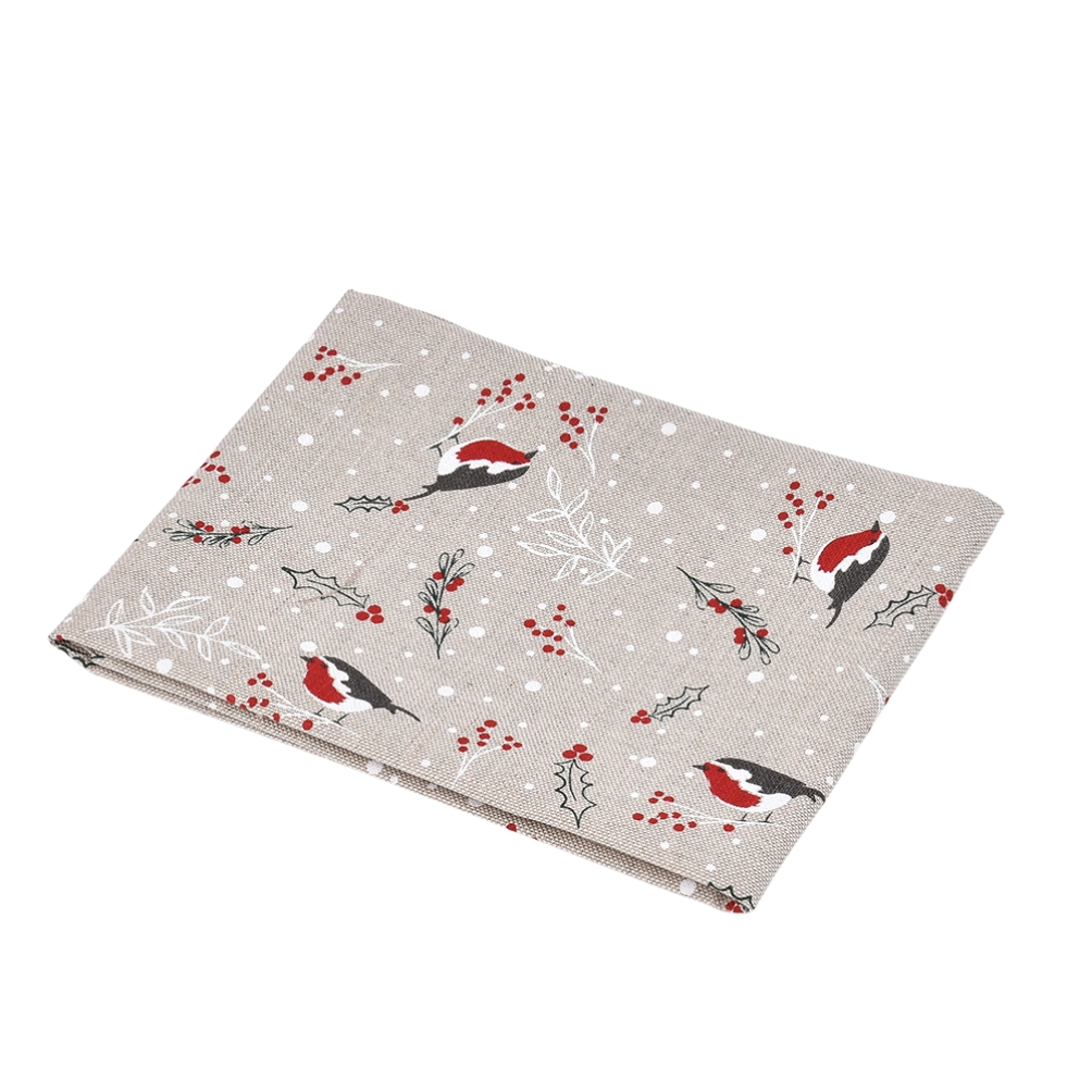 Squere small linen tablecloth Bullfinch, 72x72 cm