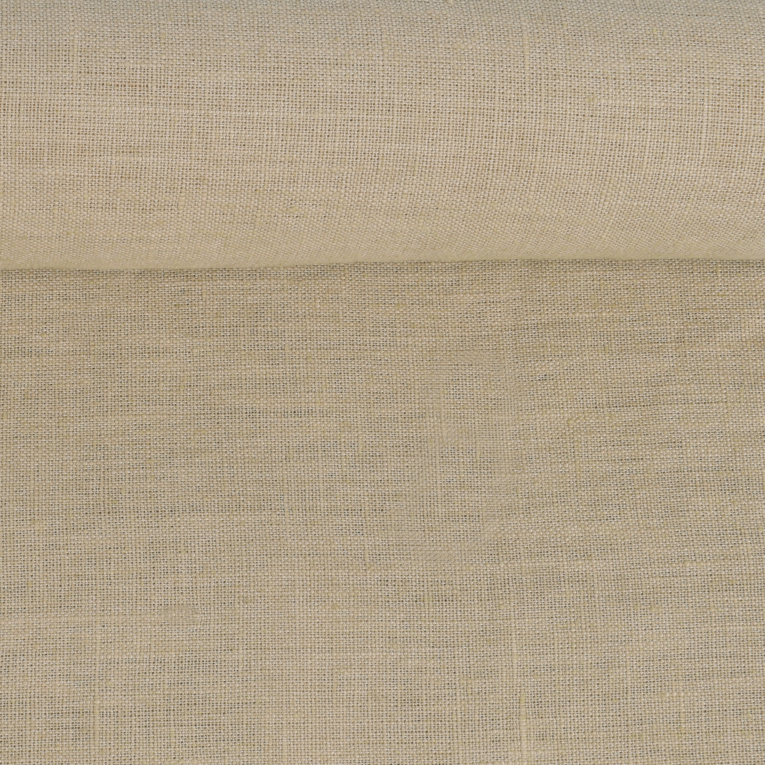 Washed beige color linen fabric, 200 g/m²