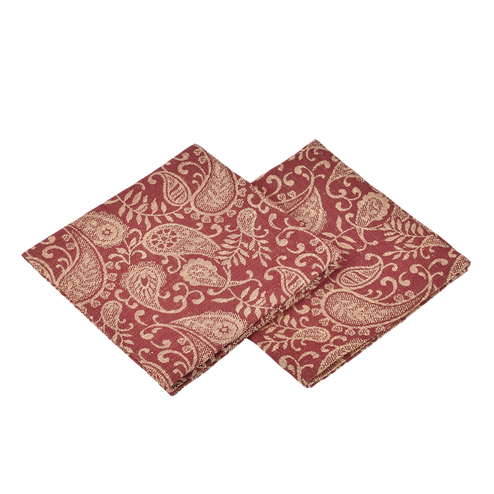 Dark red jacquard napkin set Ornaments, 44X44 cm, 4 pcs