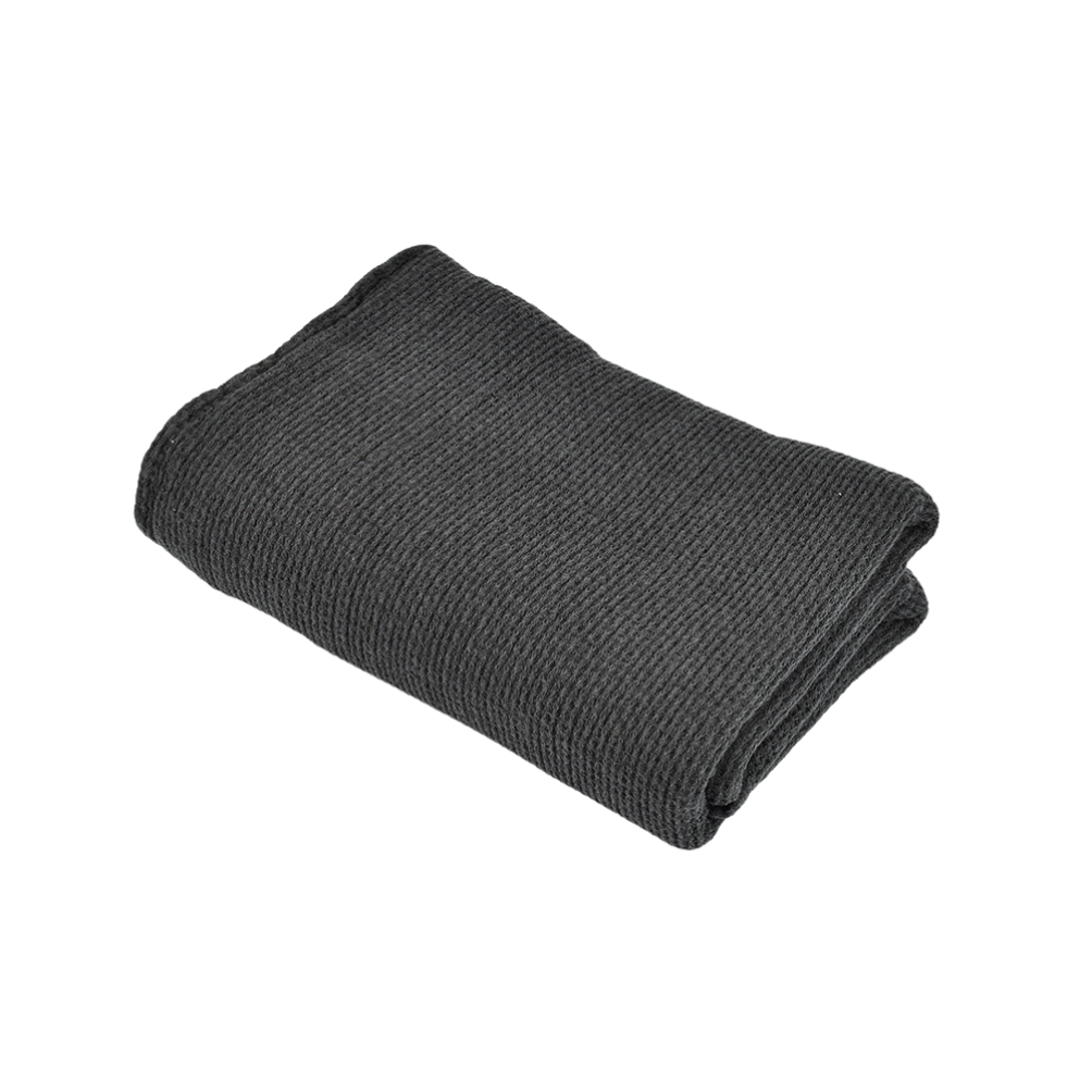 Waflle weave bath towel Dubysa in anthracite grey color, several sizes