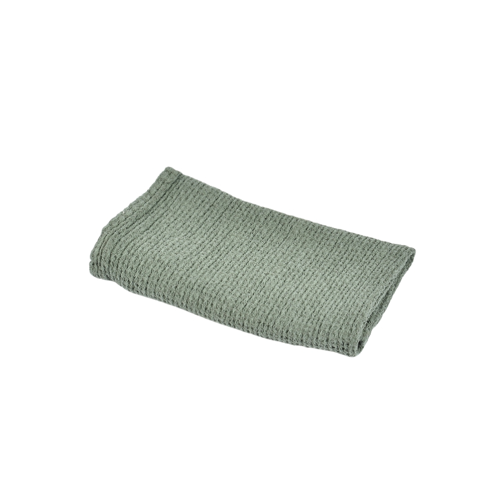 Waffle weave bath towel Dubysa in pale green color, several sizes