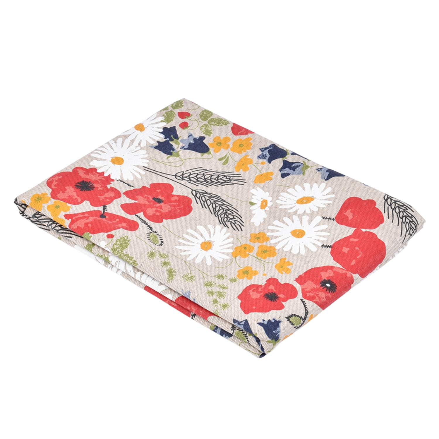 Water-pro natural colour tablecloth Meadow flowers, two sizes