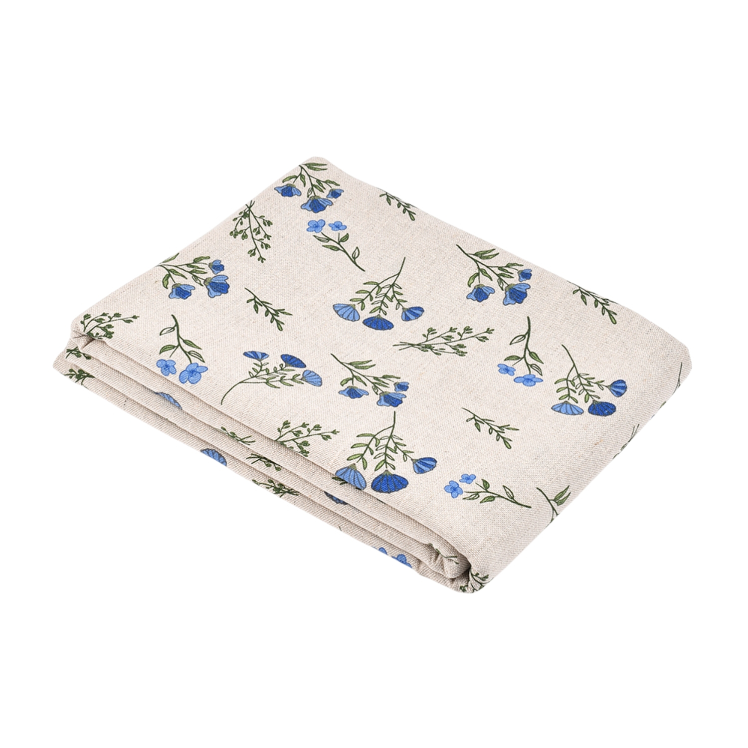 Printed tablecloth Blue linen, two sizes