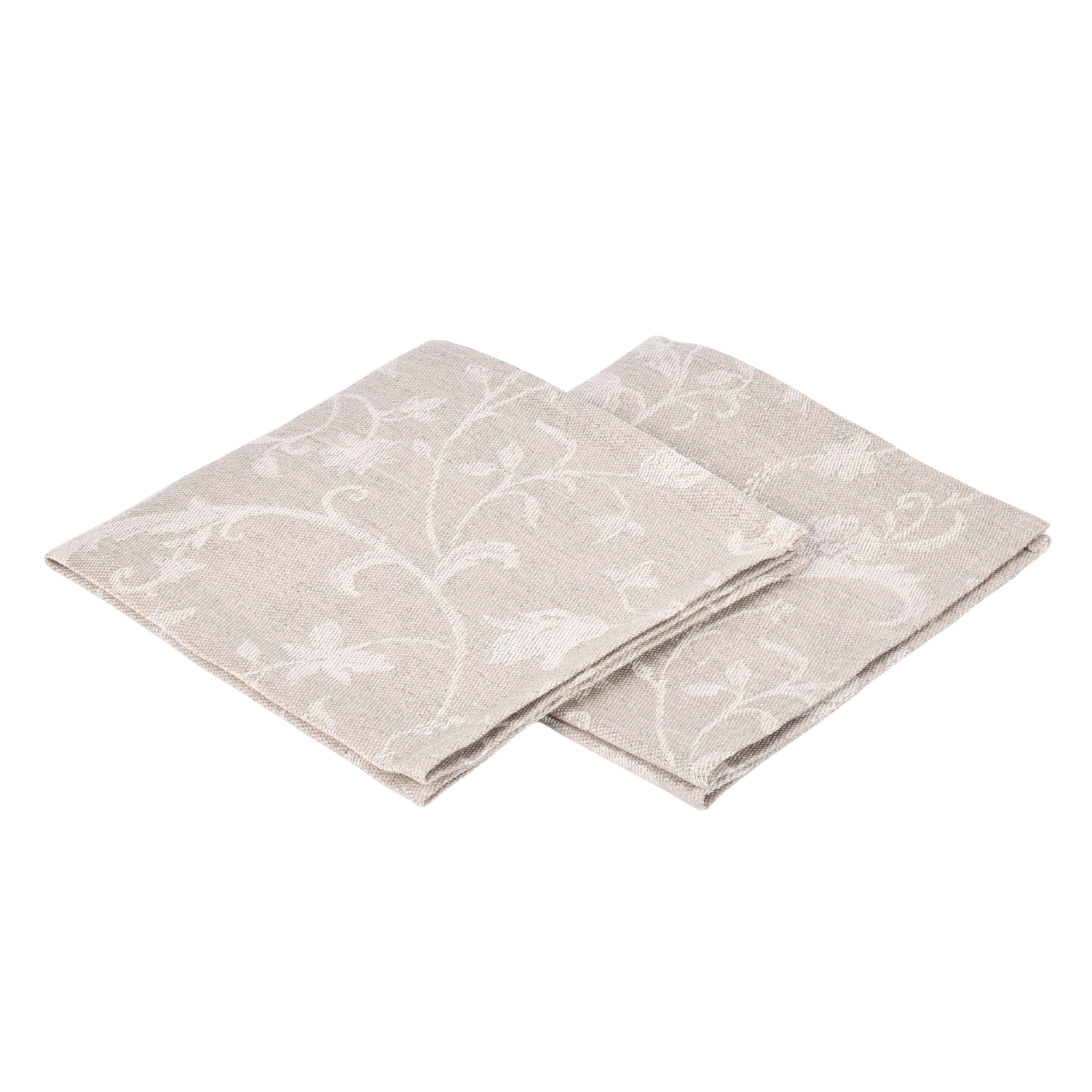 Jacquard napkin set Bindweed in natural color, 34X34 cm, 6 pcs.