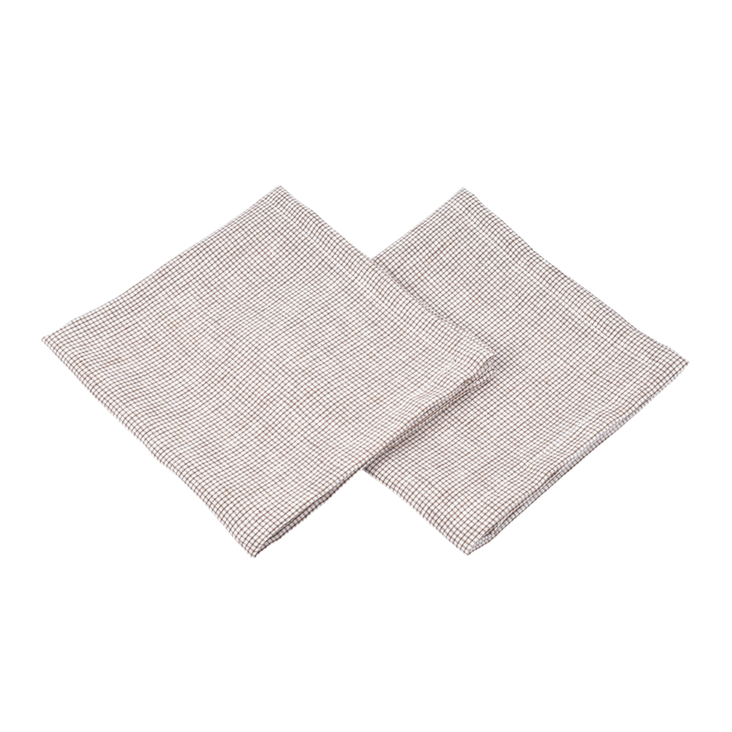 Checkered linen napkins set, 41x41 cm, 4 pcs.