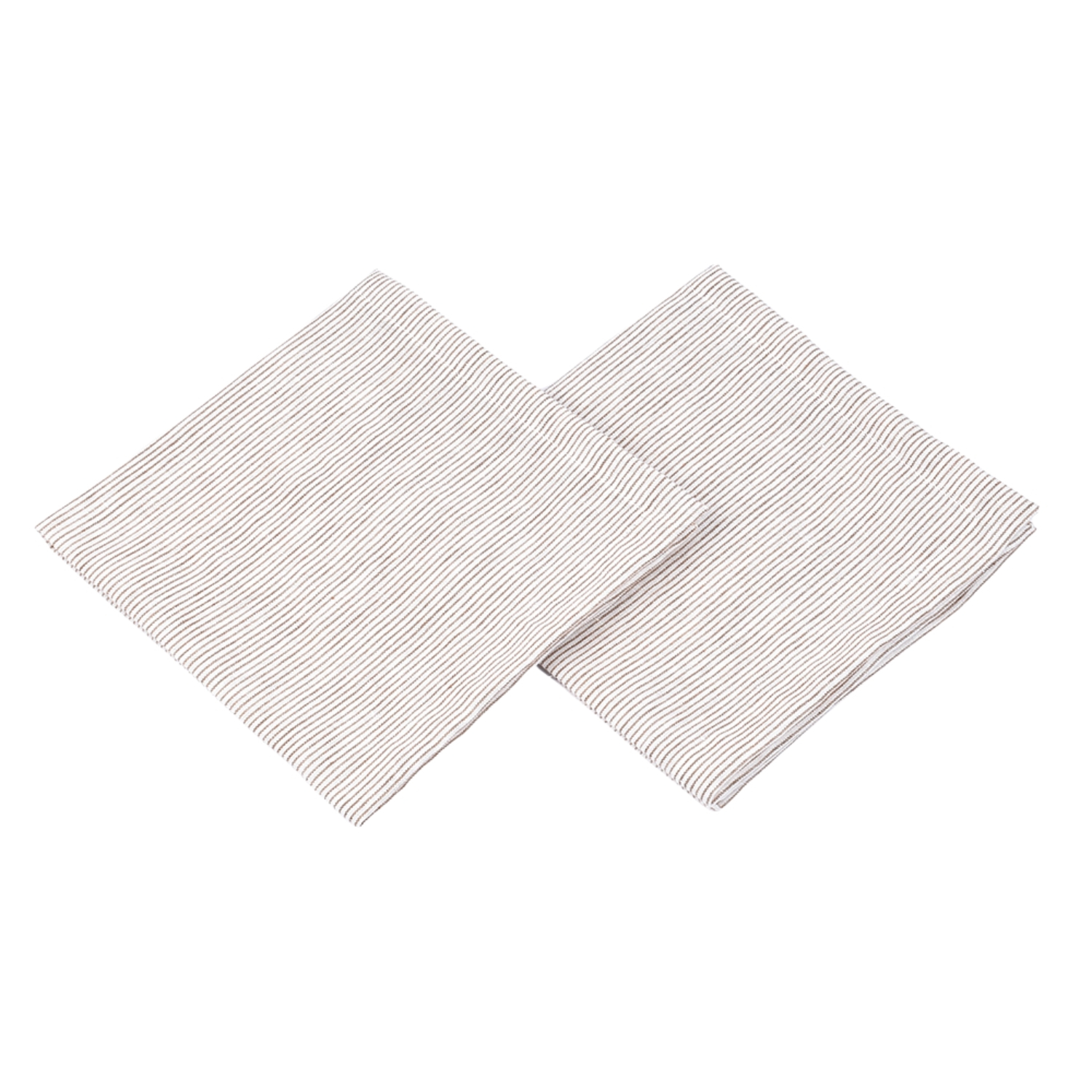 Finely striped linen napkins set, 41x41 cm, 4 pcs.