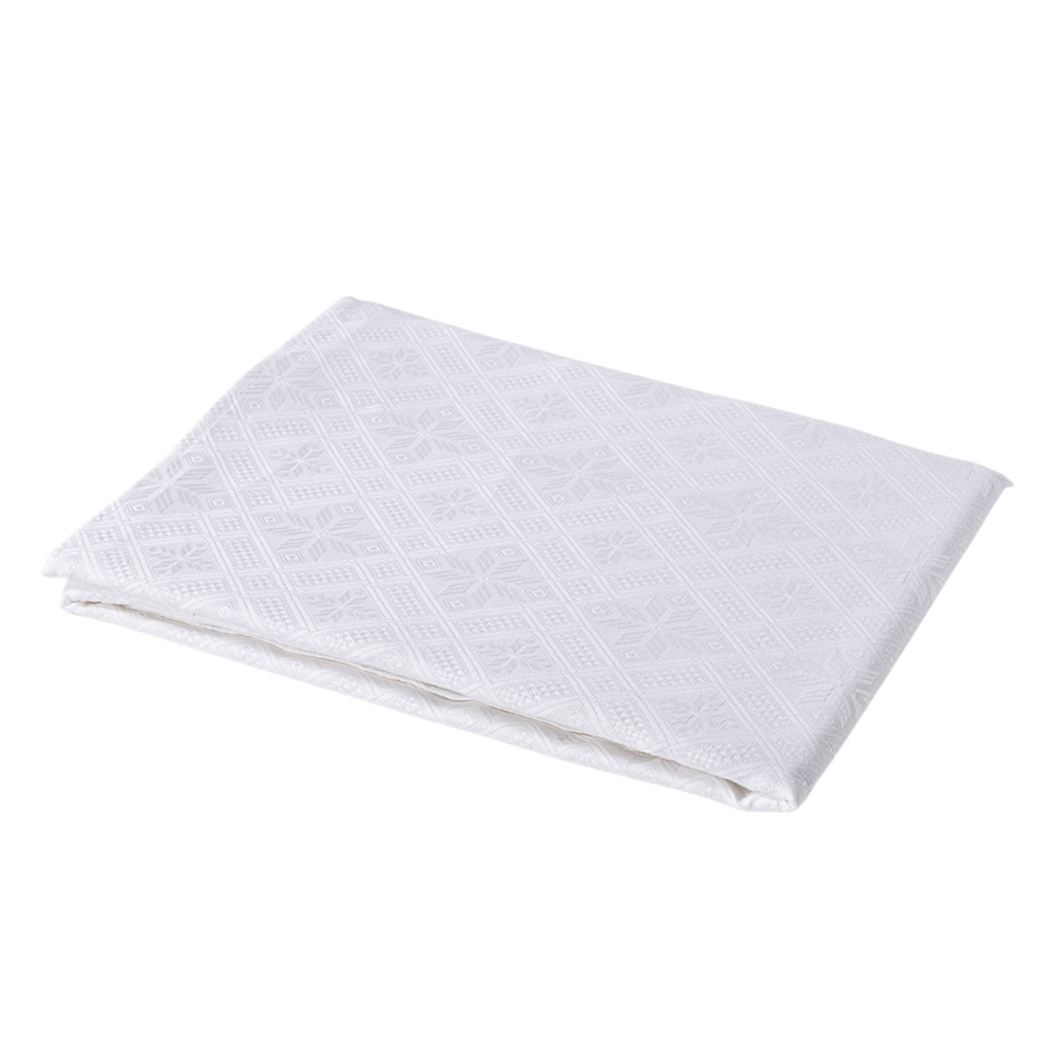 White jacquard tablecloth Rhombus, several sizes