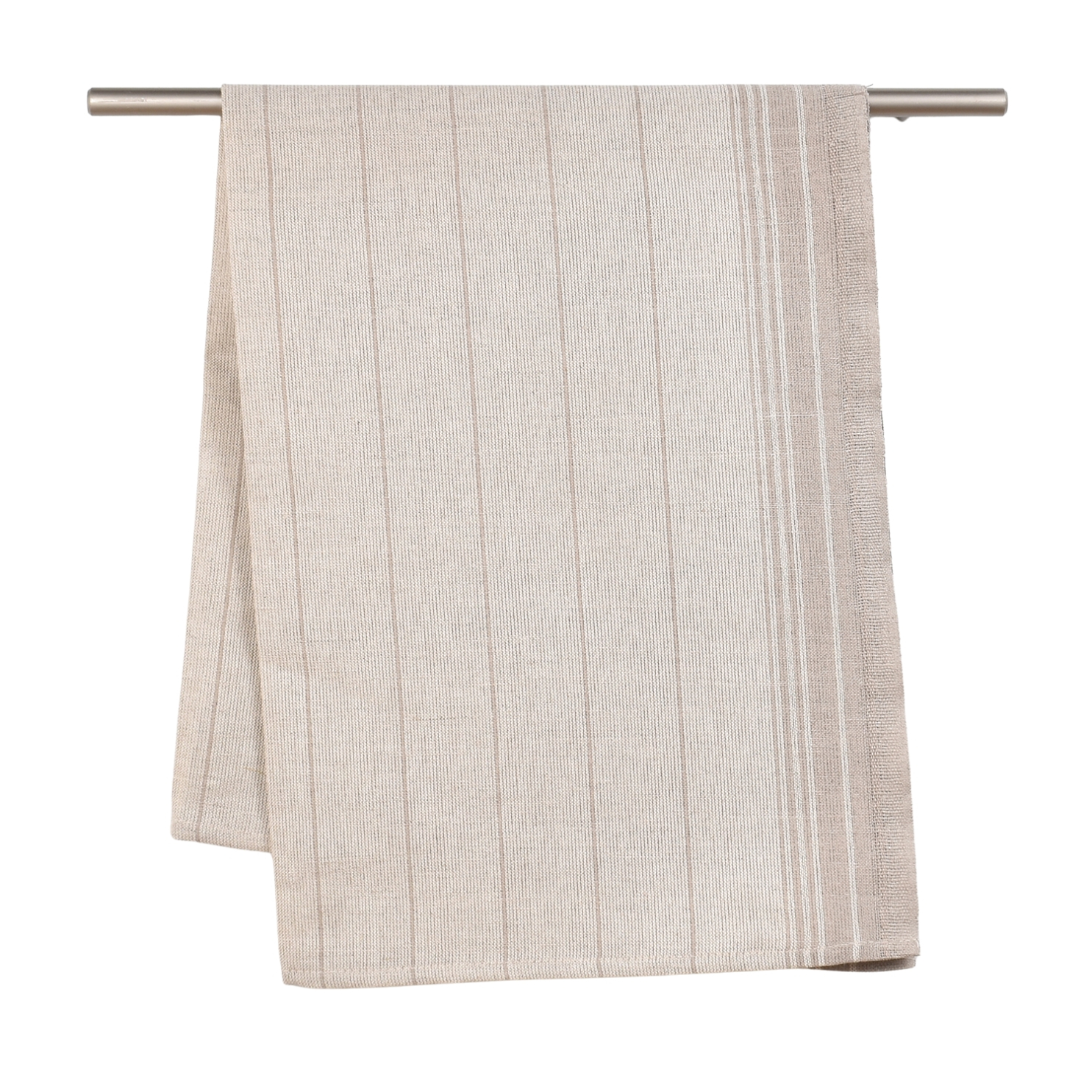 Natural color tea towel in stripes