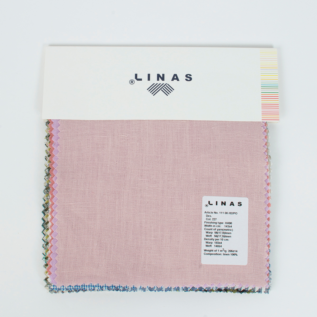 Catalog of linen fabric samples