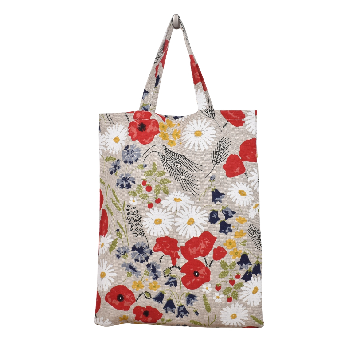 Linen shopping bag Meadow flowers