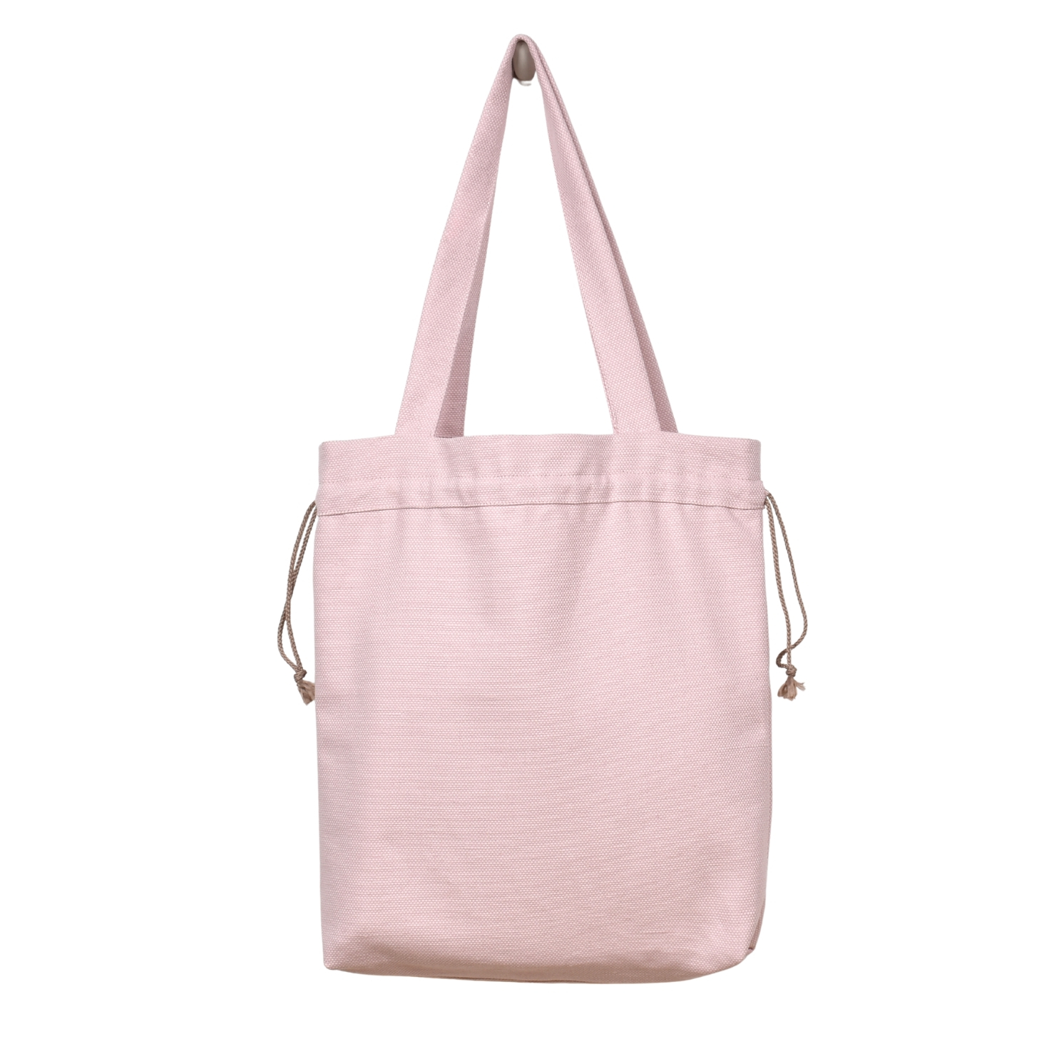 Linen drawstring bag in light pink color (small)