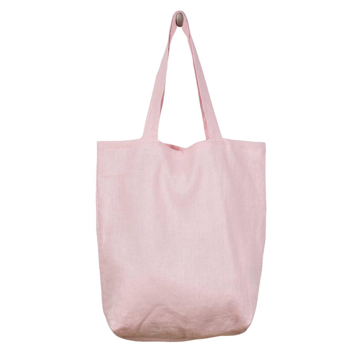 Linen shopping bag in rose shade (medium size)