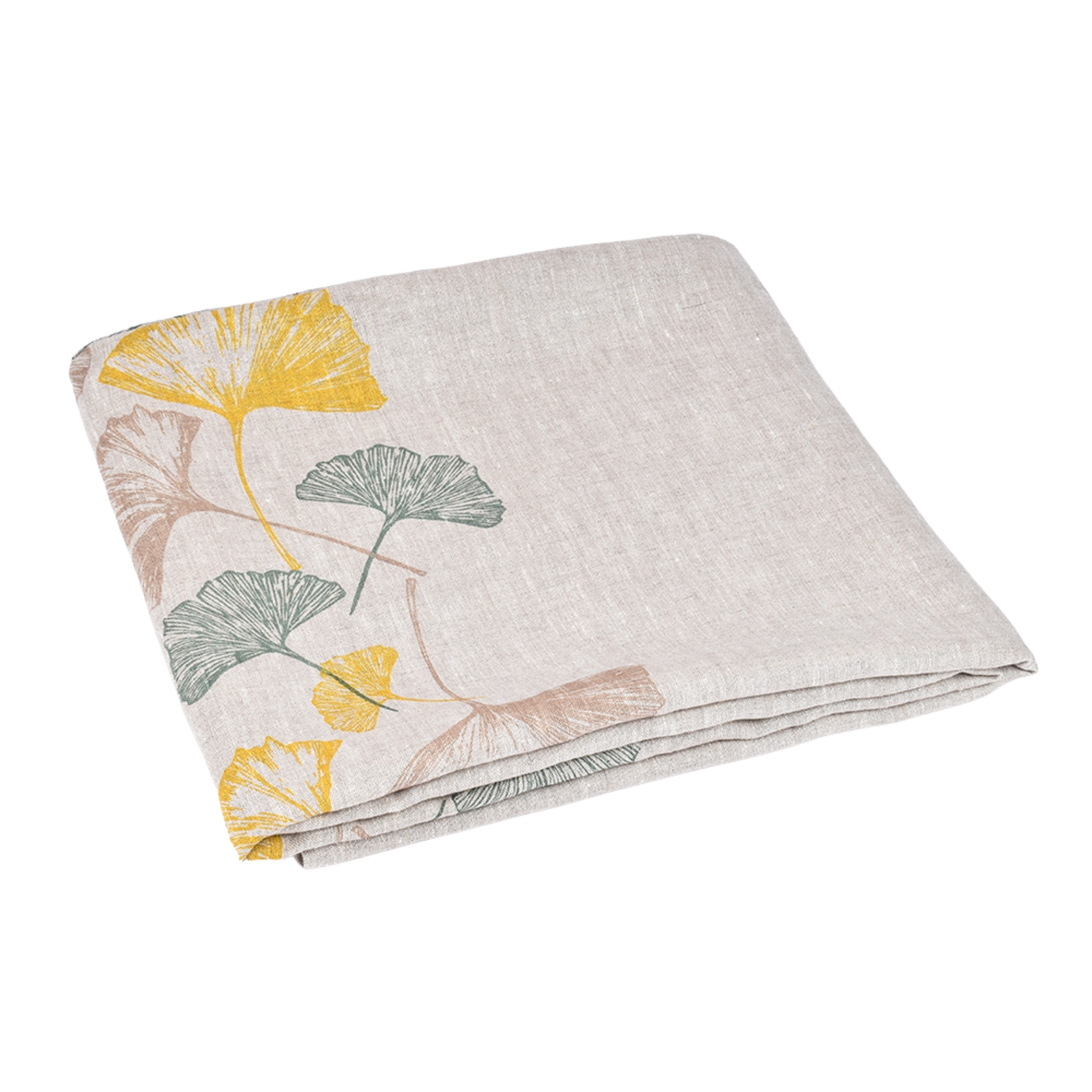 Printed linen tablecloth GINK-GO, two sizes