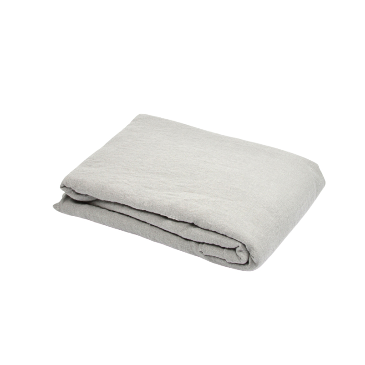 Light grey washed linen bed sheet, two sizes