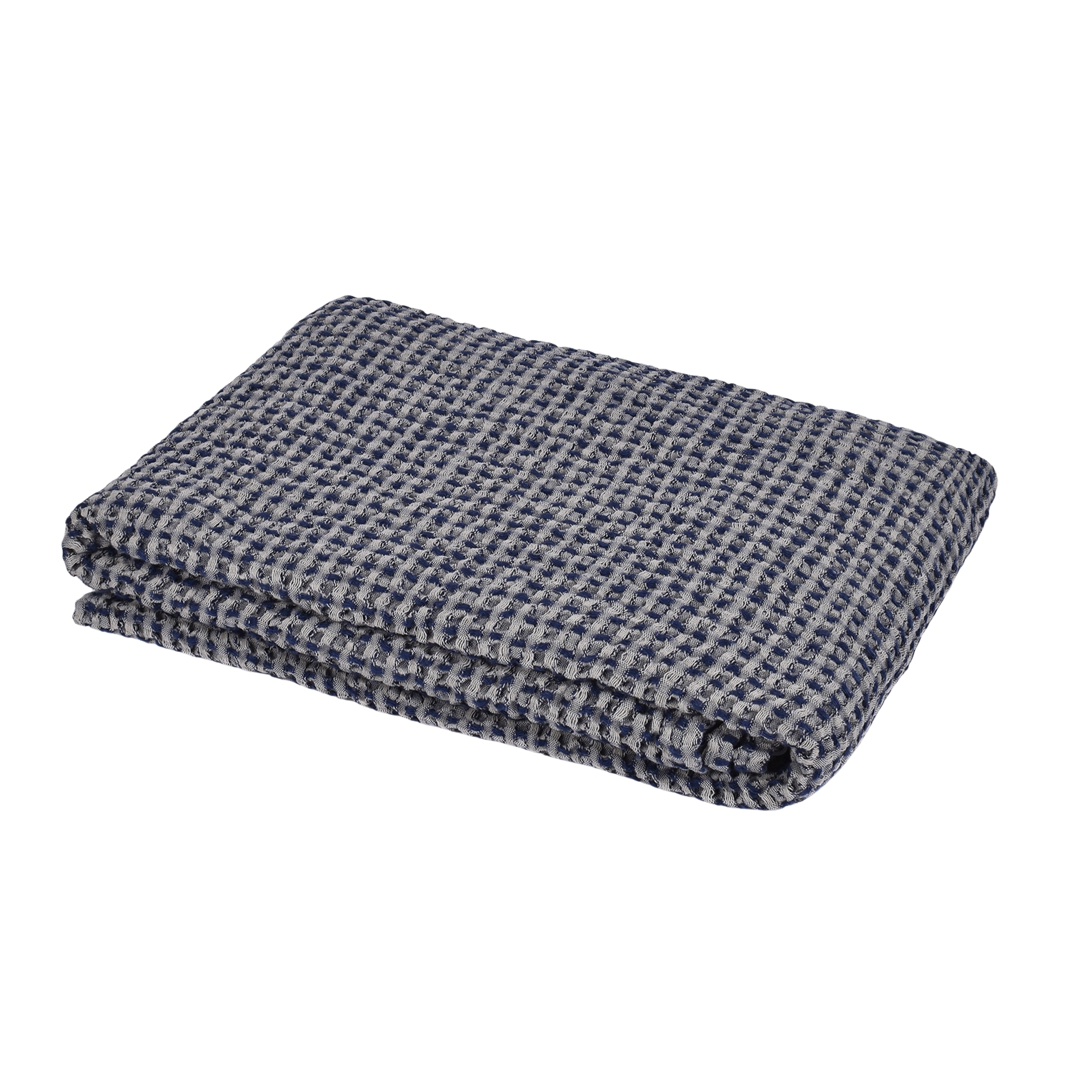 Waffle weave bath towel in dusty purple colour, 100x150 cm