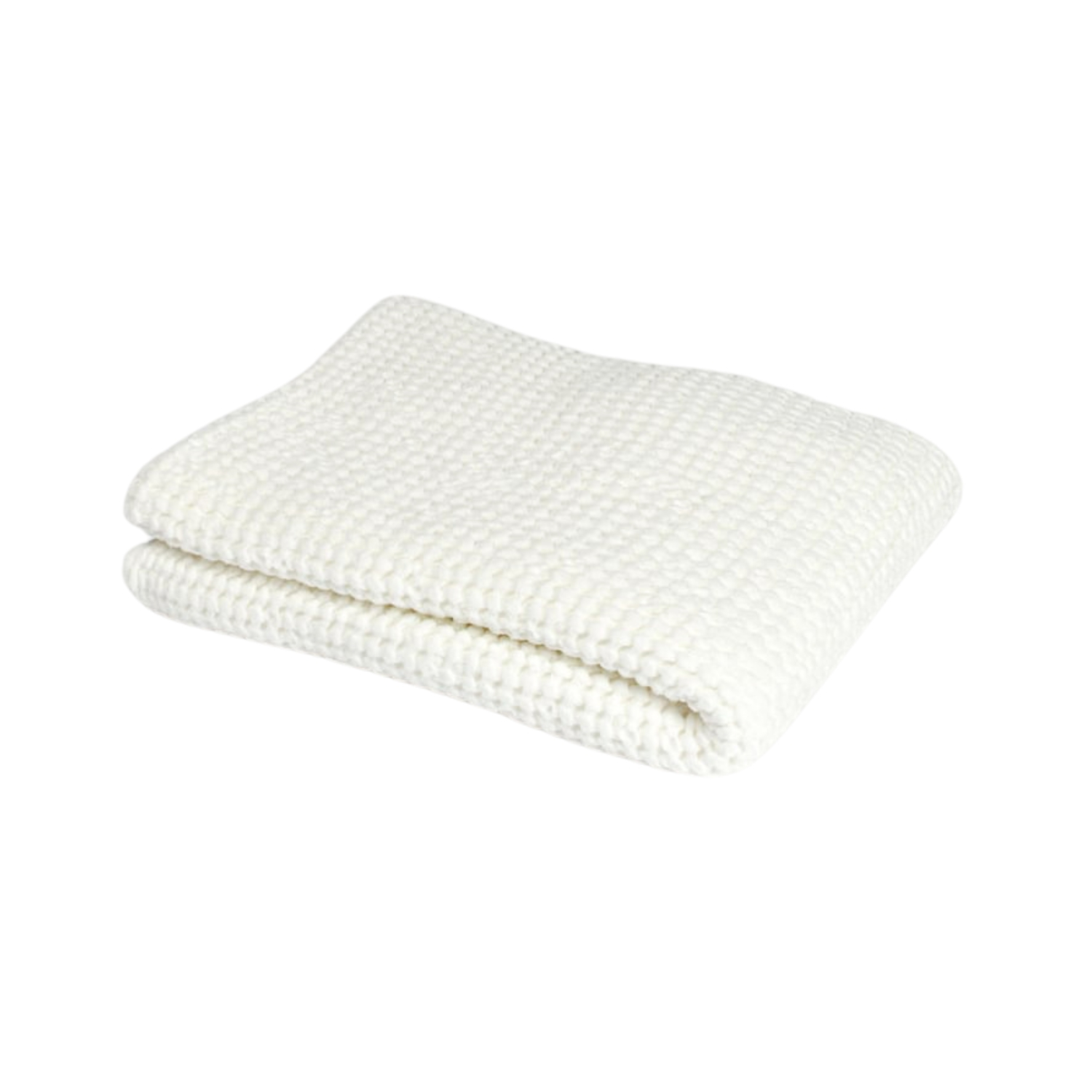 Waffle weave bath towel in white, 100x140 cm