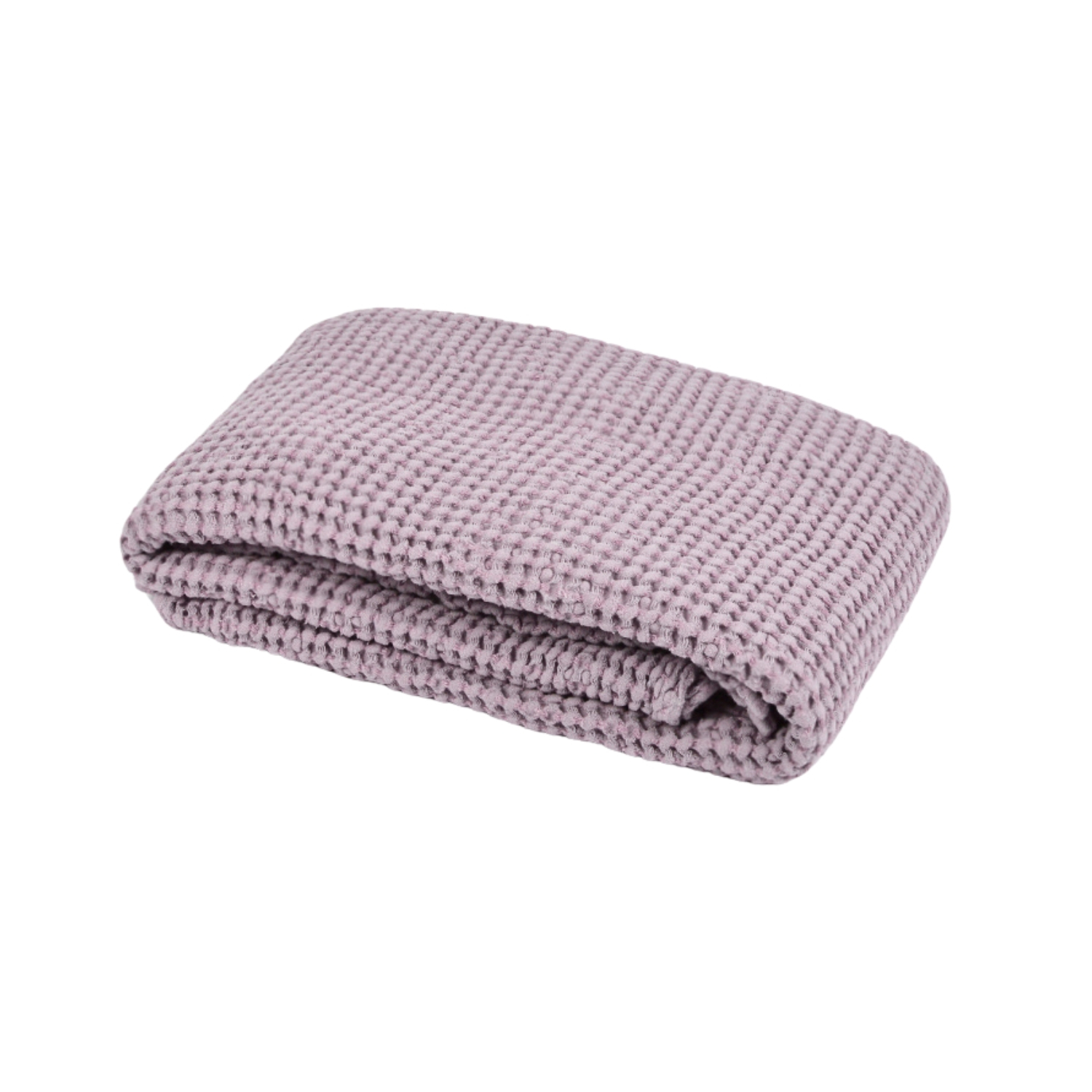 Waffle weave bath towel in lavender, two sizes