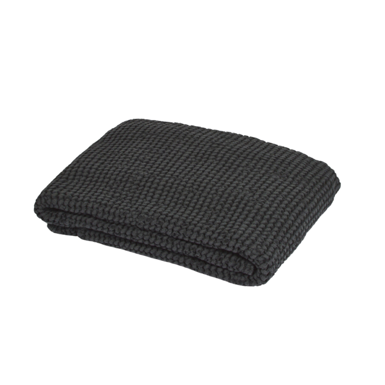 Waffle weave bath towel in graphite, two sizes