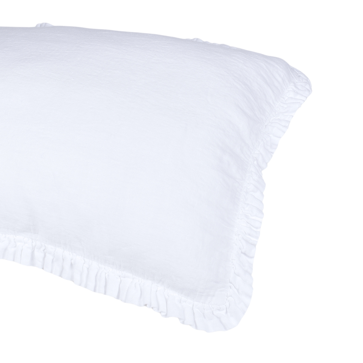 White colour washed linen pillow case DREAM CATCHER, 50x70 cm