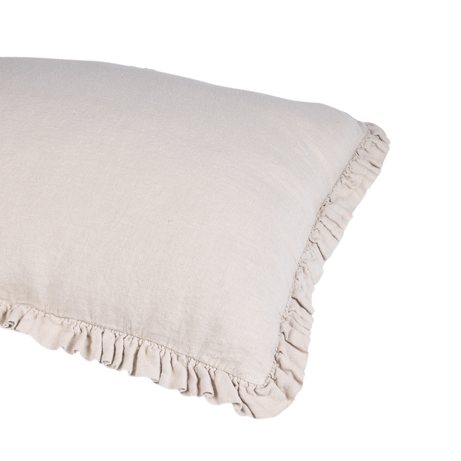 Beige colour washed linen pillow case DREAM CATCHER, 50x70 cm