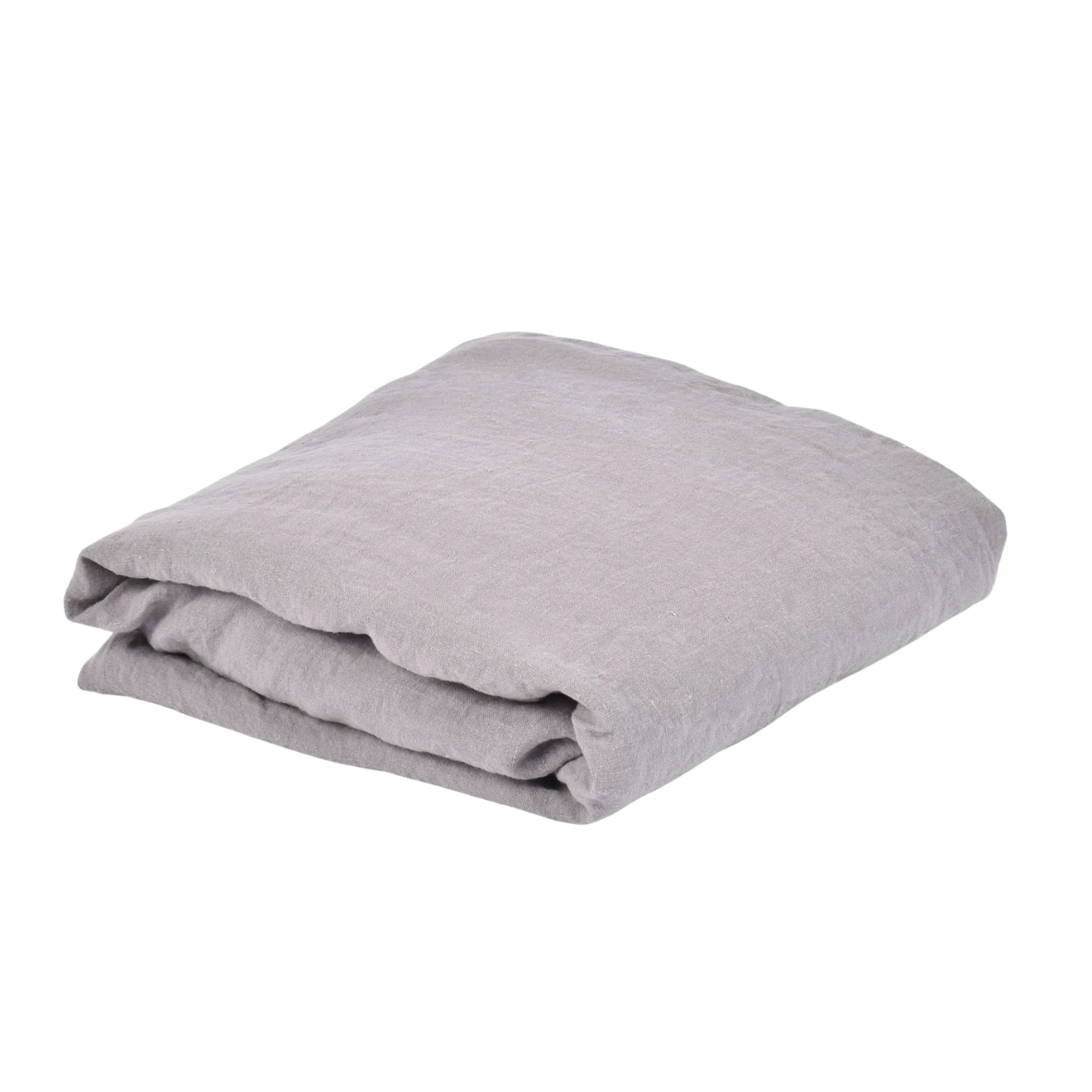 Washed linen fitted sheet in grey color, several sizes