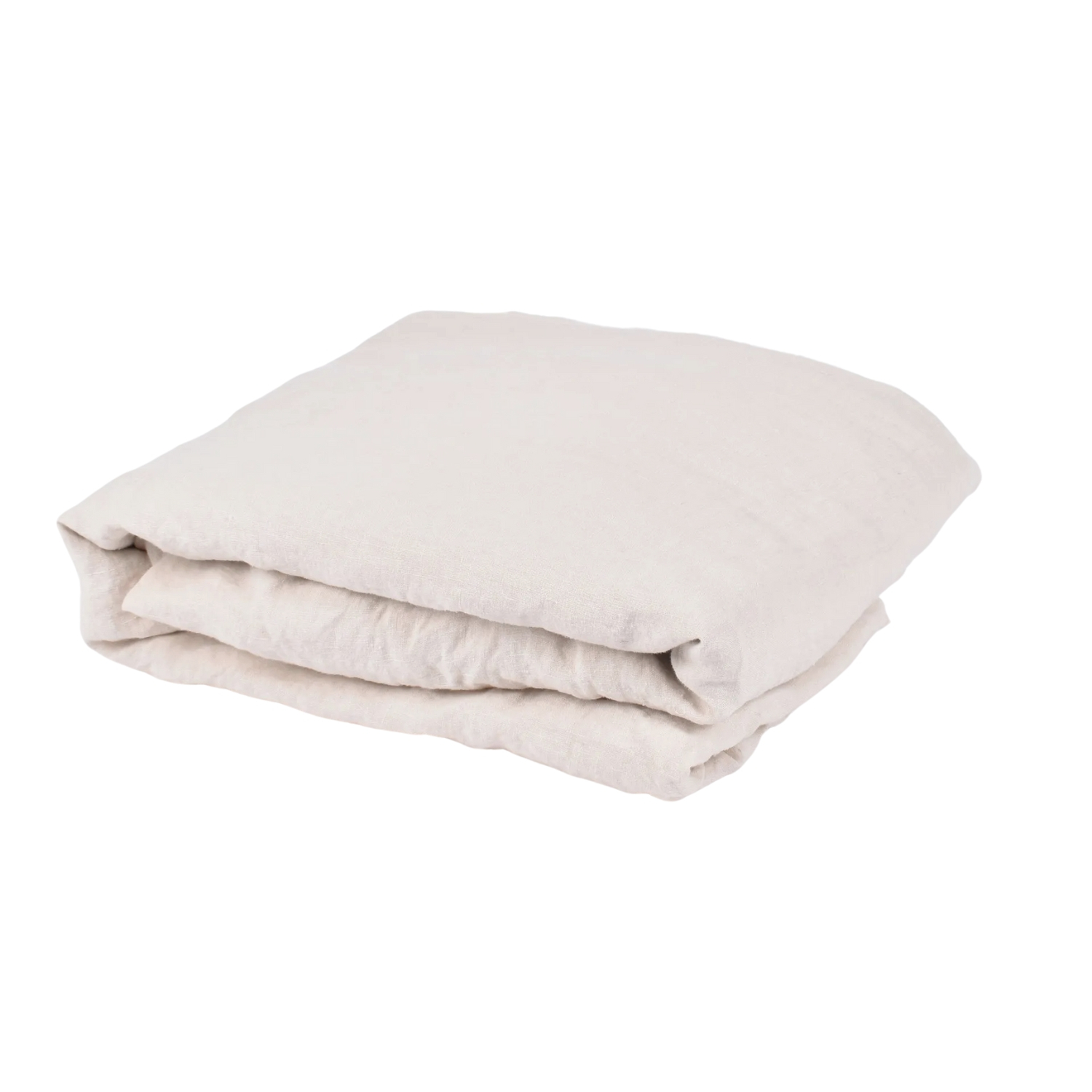 Washed linen fitted sheet in ivory color, several sizes