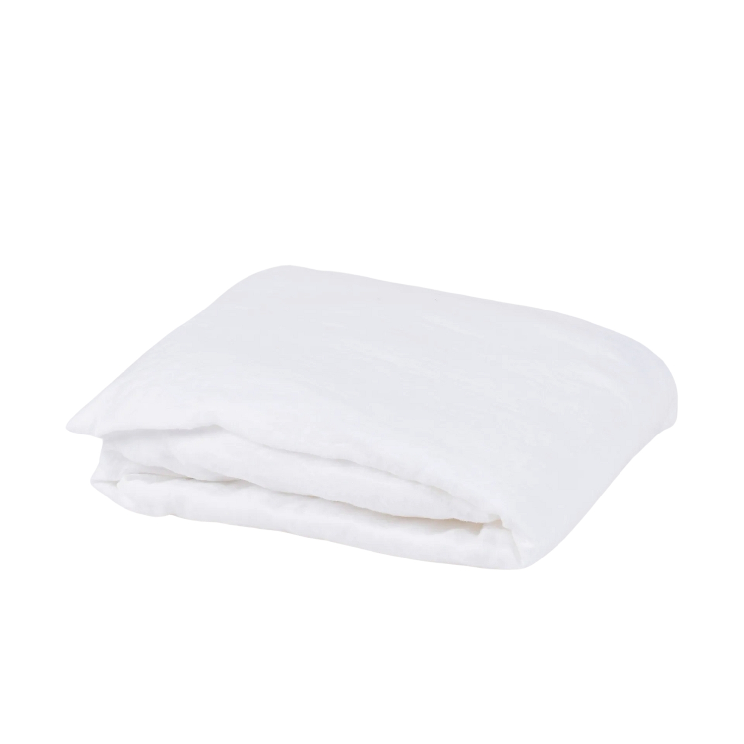 Washed linen fitted sheet in white color, several sizes