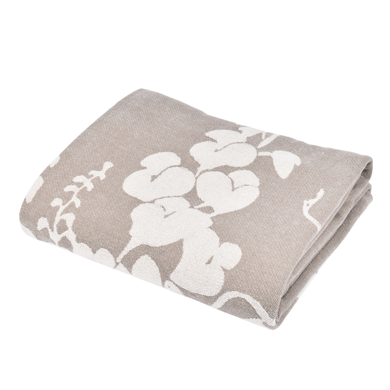 Patterned bed throw in beige colour, 134x200 cm