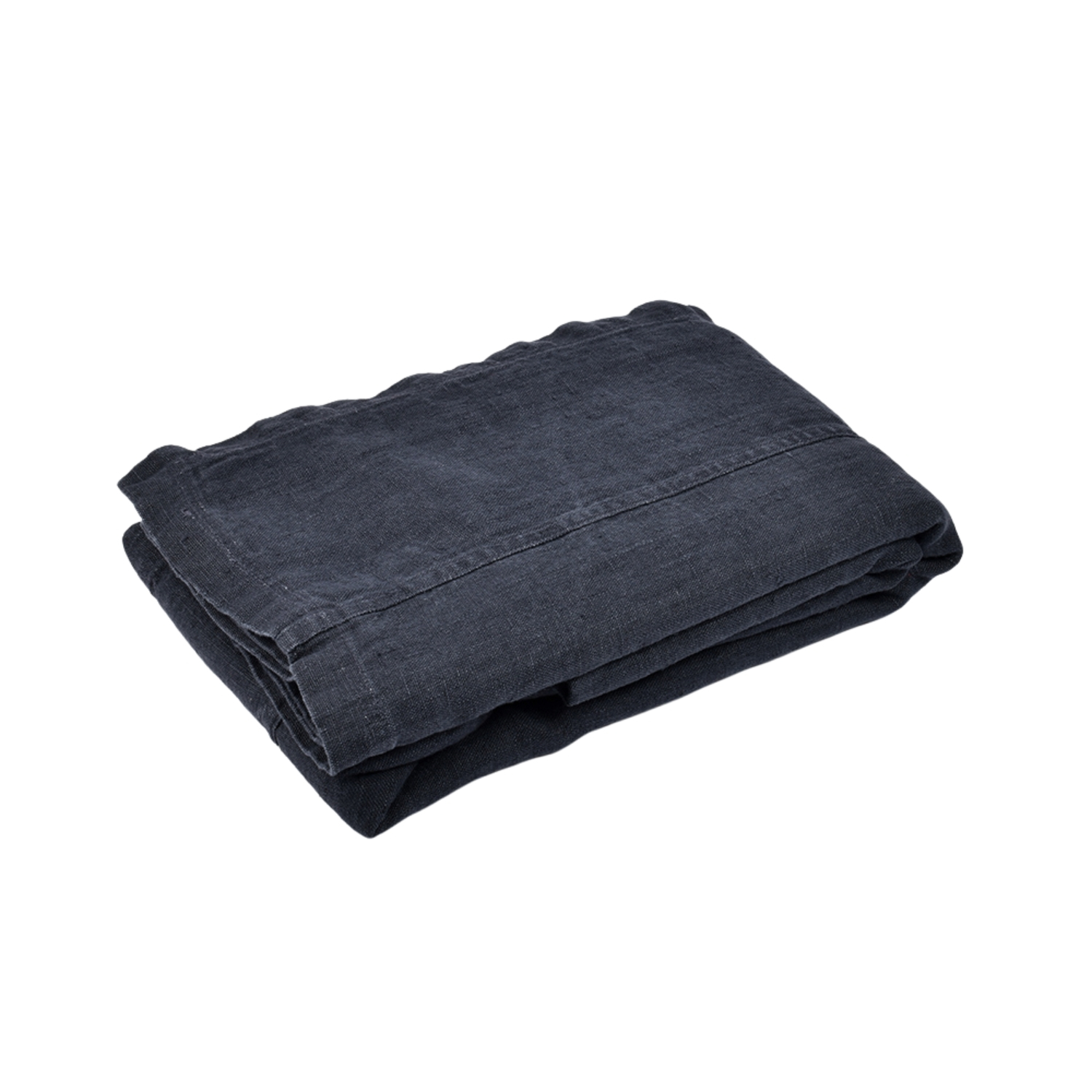 Washed linen bed throw in dark grey colour, 170x250 cm