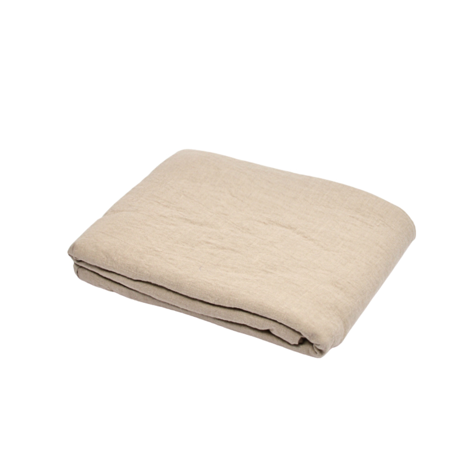 Washed linen bed sheet in natural linen colour, two sizes